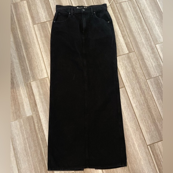 NWOT MOTHER SNACKS! The Candy Stick Black Denim Maxi Skirt, Size 28 - Picture 3 of 7